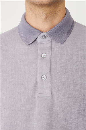 Gri Polo Yaka T-Shirt 