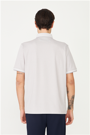 Gri Polo Yaka T-Shirt 
