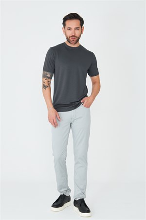 Gri Tencel Kumaş Erkek Yazlık Chino Pantolon