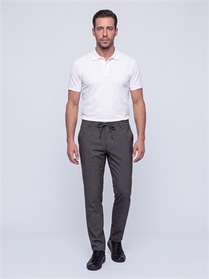 Gri Yandan Lastikli Regular Fit Erkek Jogger Pantolon