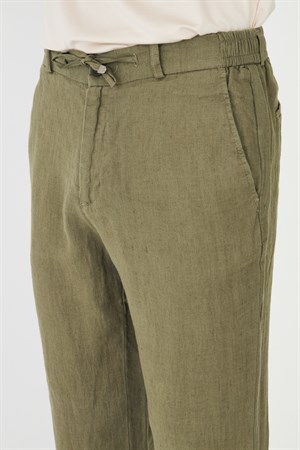 Haki Erkek Bağcıklı Rahat Kesim Jogger Pantolon