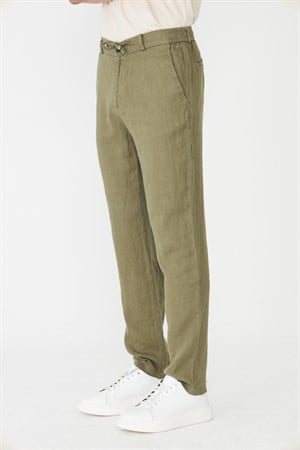 Haki Erkek Bağcıklı Rahat Kesim Jogger Pantolon