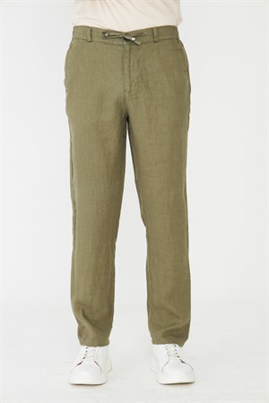 Haki Erkek Bağcıklı Rahat Kesim Jogger Pantolon