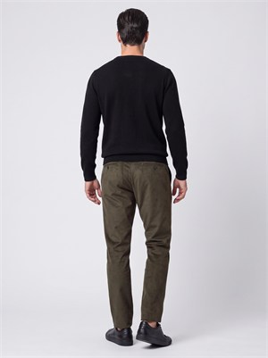 Haki Regular Fit Kadife Jogger Spor Pantolon