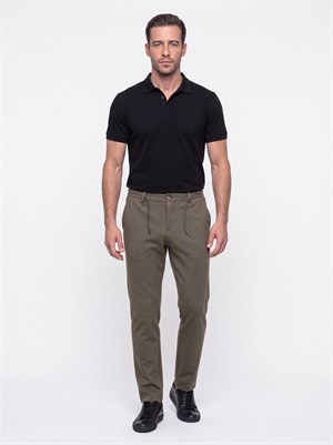 Haki Yandan Cepli Slim Fit Jogger Spor Pantolon