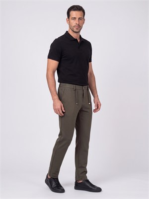 Haki Yandan Cepli Slim Fit Jogger Spor Pantolon