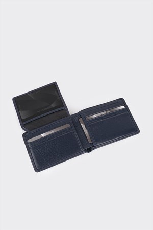 Hakiki Deri Premium Lacivert Erkek Cüzdan