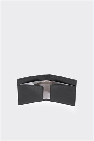 Hakiki Deri Siyah Kağıt Para Bölmeli Premium Kartlık