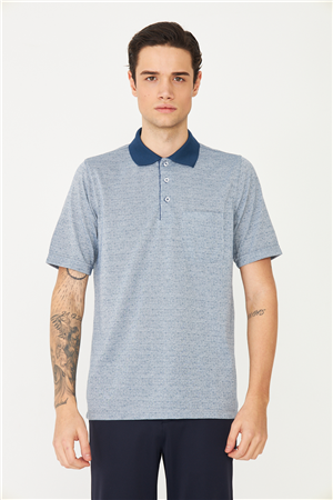 İndigo Polo Yaka T-Shirt 