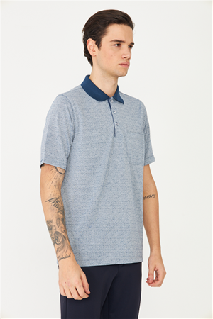 İndigo Polo Yaka T-Shirt 