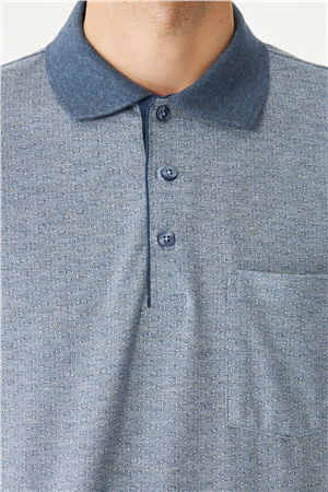 İndigo Polo Yaka T-Shirt 