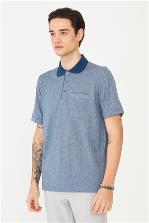 İndigo Polo Yaka T-Shirt 