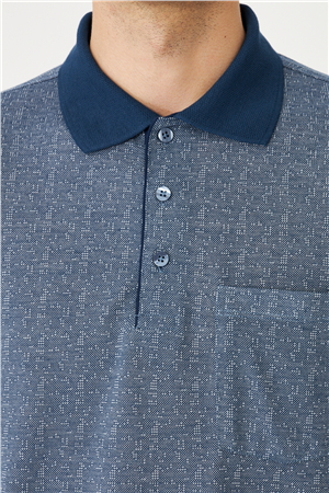 İndigo Polo Yaka T-Shirt 