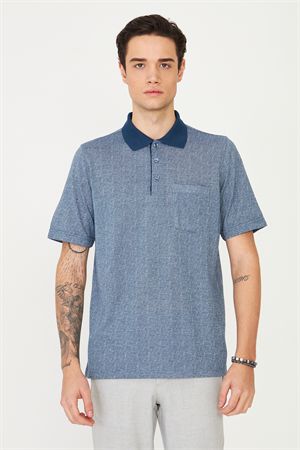 İndigo Polo Yaka T-Shirt 
