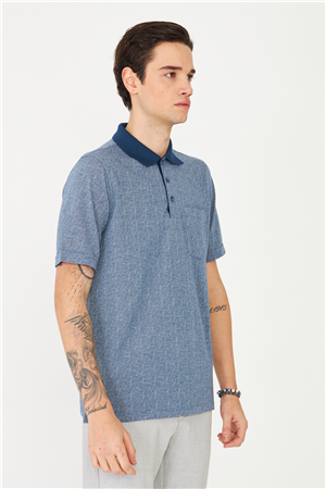İndigo Polo Yaka T-Shirt 