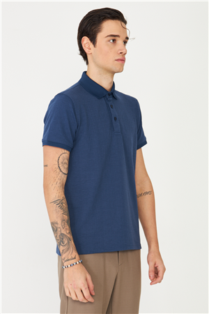 İndigo Polo Yaka T-Shirt 