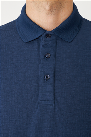İndigo Polo Yaka T-Shirt 