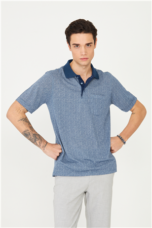 İndigo Polo Yaka T-Shirt 