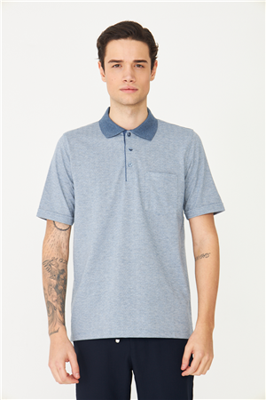 İndigo Polo Yaka T-Shirt 