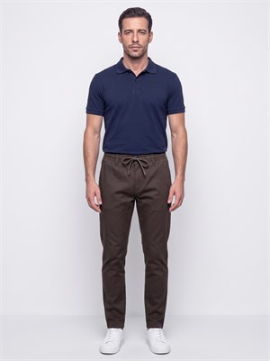 Kahverengi Belden Bağlamalı Dynamic Fit Erkek Jogger Pantolon