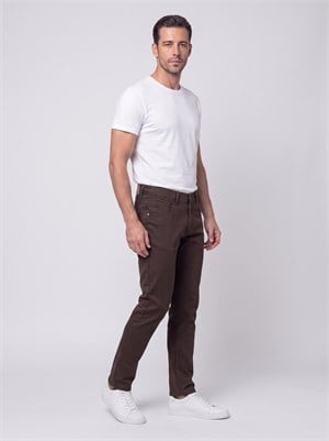 Kahverengi Dynamic Fit Erkek Chino Pantolon