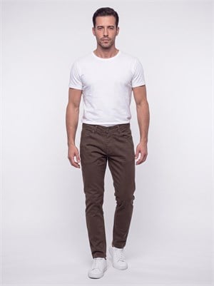 Kahverengi Dynamic Fit Erkek Chino Pantolon