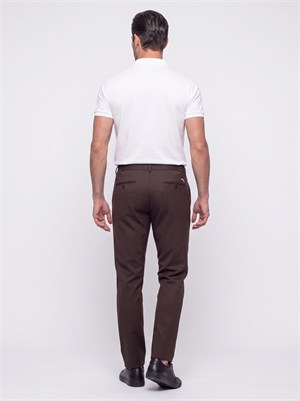 Kahverengi Yandan Lastikli Regular Fit Erkek Jogger Pantolon