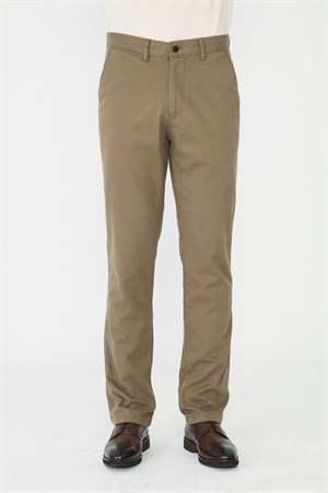 Koyu Bej Modern Kesim Chino Erkek Spor Pantolon