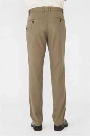 Koyu Bej Modern Kesim Chino Erkek Spor Pantolon