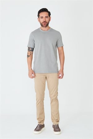 Koyu Bej Tencel Kumaş Yazlık Erkek Chino Pantolon