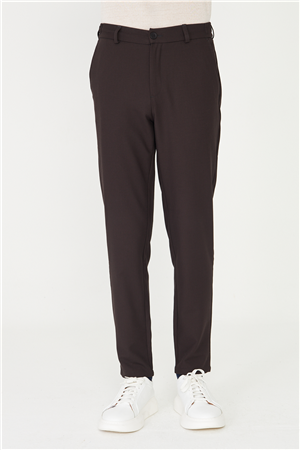 Kahverengi Modern Kesim Şık Form Smart Casual Pantolon