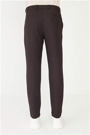 Kahverengi Modern Kesim Şık Form Smart Casual Pantolon