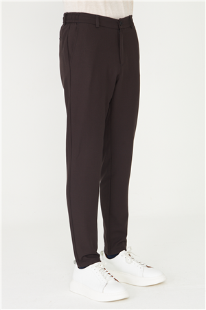 Kahverengi Modern Kesim Şık Form Smart Casual Pantolon