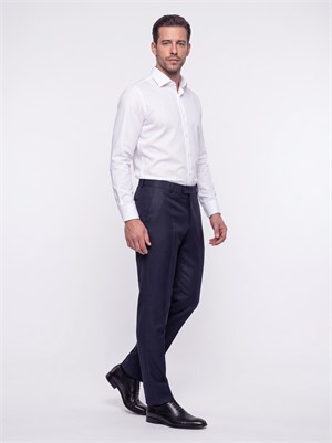 Koyu Lacivert Comfort Fit Erkek Klasik Pantolon