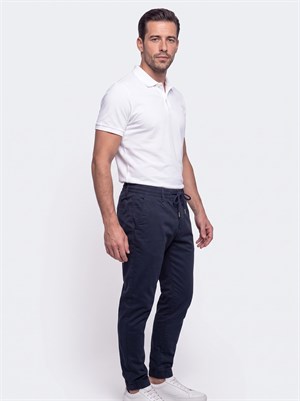 Lacivert Belden Bağlamalı Dynamic Fit Erkek Jogger Pantolon
