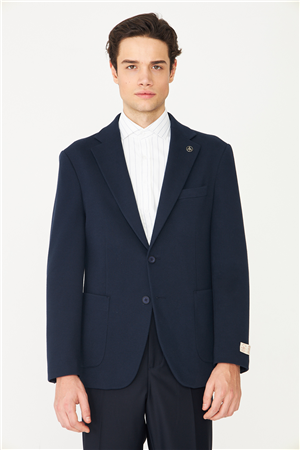 Lacivert Klasik Kesim Blazer Ceket
