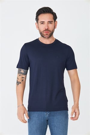 Lacivert Desensiz Erkek Basic Tişört