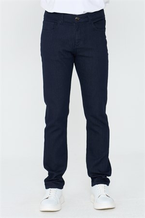 Lacivert Dynamic Fit Mikro Desenli Yazlık Kot Pantolon