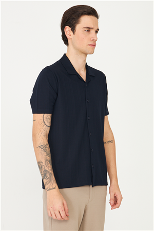 Lacivert Gömlek T-Shirt 