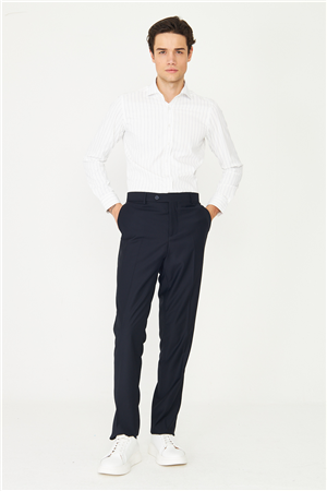 Lacivert Modern Kesim Klasik Kumaş Pantolon