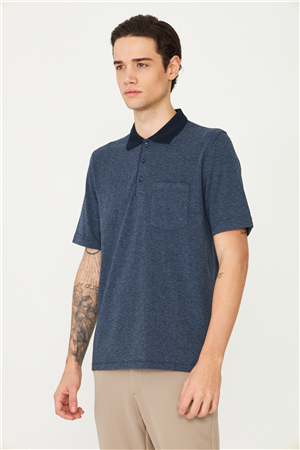 Lacivert Polo Yaka T-Shirt 