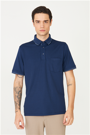 Lacivert Polo Yaka T-Shirt 
