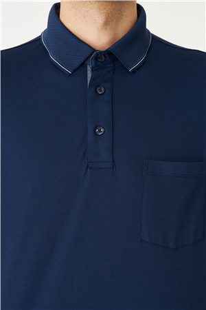 Lacivert Polo Yaka T-Shirt 