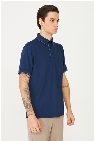 Lacivert Polo Yaka T-Shirt 