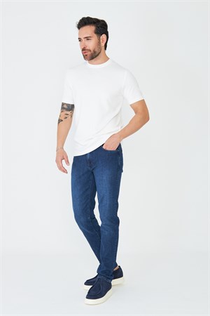 Lacivert Regular Erkek Kot Pantolon