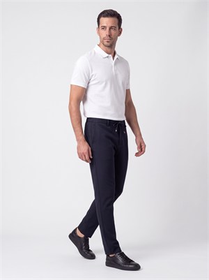 Lacivert Yandan Lastikli Regular Fit Erkek Jogger Pantolon