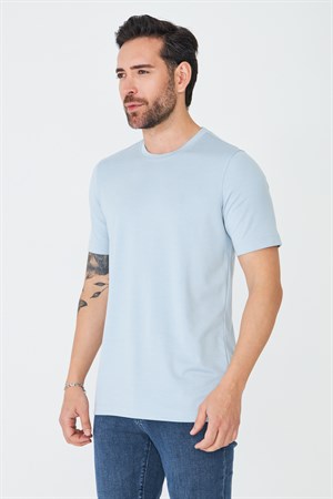 Mavi Sıfır Yaka Basic Erkek Tişört