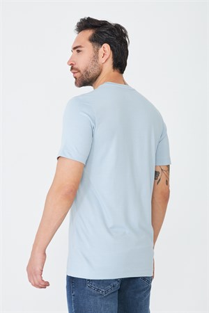 Mavi Sıfır Yaka Basic Erkek Tişört