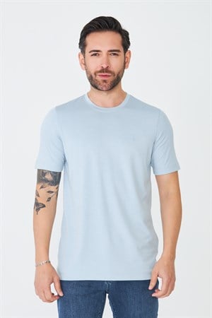 Mavi Sıfır Yaka Basic Erkek Tişört
