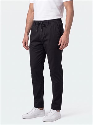 Siyah Belden Bağlamalı Dynamic Fit Erkek Jogger Pantolon